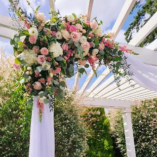 Navy Blue, Dusty Blue, White Wedding Archway Flower, high quality Dusty Blue Wedding Corner Swag, Wedding Backdrop, Arbour Gazebo Flowers